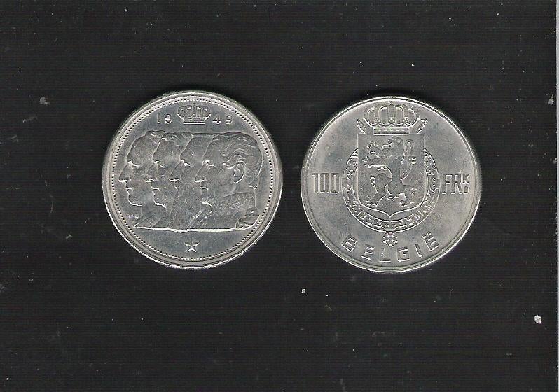 100 Frank Zilver Type 4 Koningen - 1949 VL, Postzegels en Munten, Munten | België, Zilver, Ophalen of Verzenden, Losse munt, Zilver
