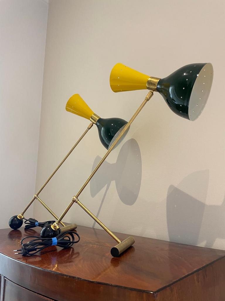 Magnifique ensemble de lampes de table vint, design Stilnovo, Enlèvement, Comme neuf