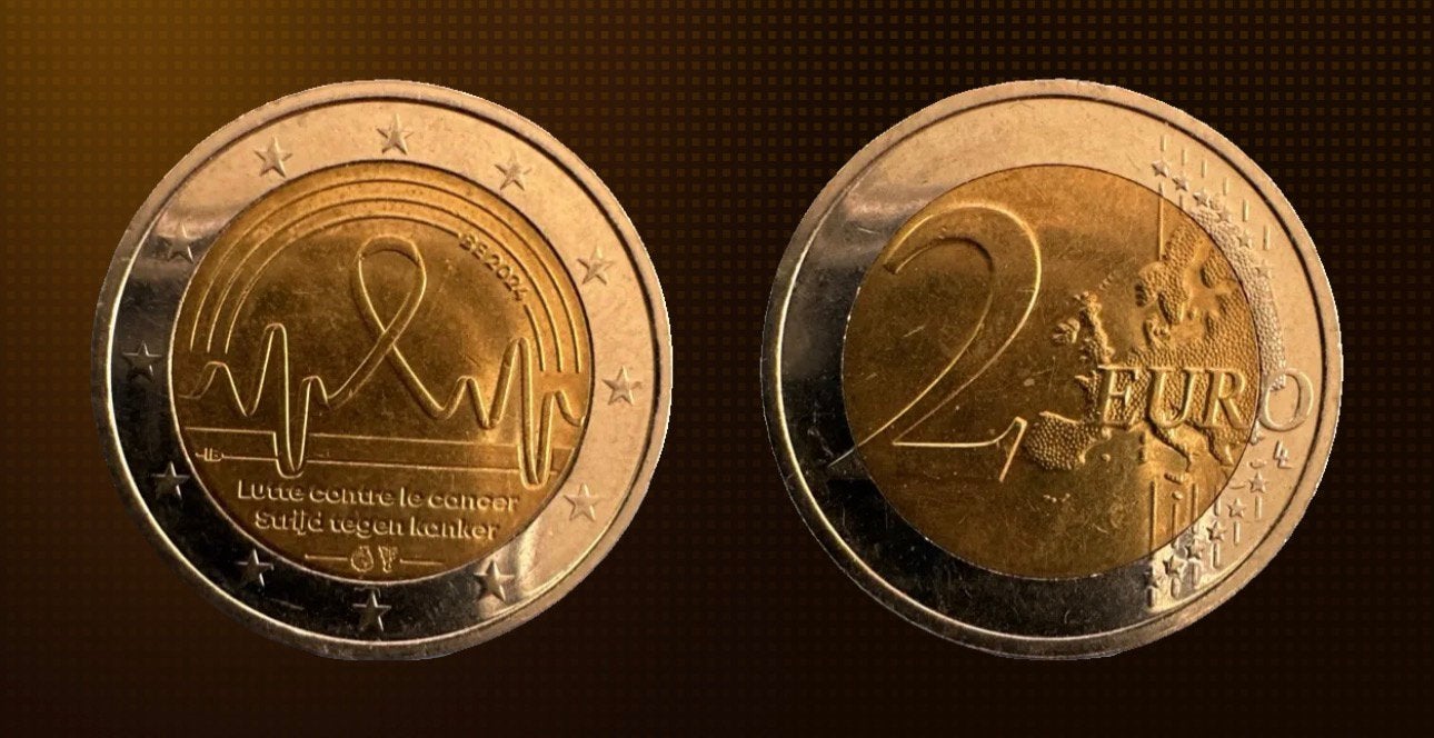 Belgique 2 euros, Lutte contre le cancer en Belgique · 2024, Enlèvement ou Envoi, Belgique, 2 euros, Monnaie en vrac
