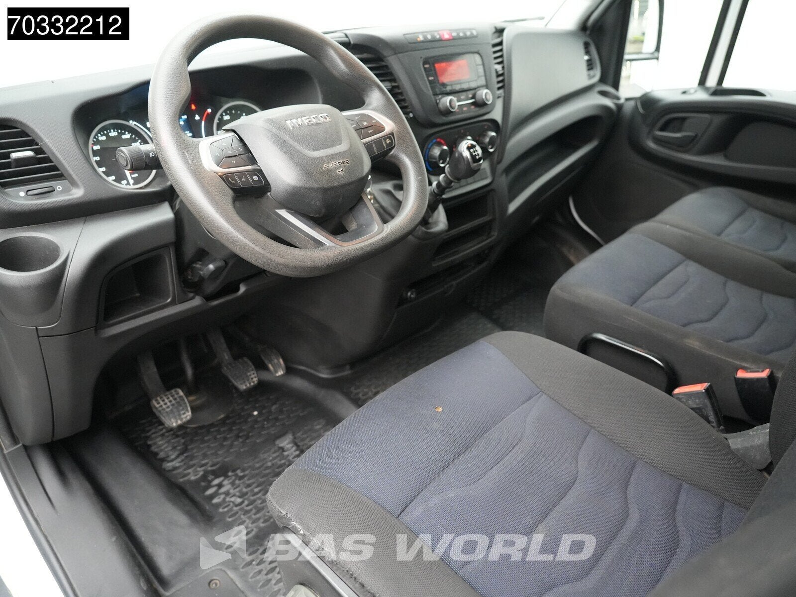 Iveco Daily 35C16 3.0L Kipper met Kist Dubbellucht 3,5t Trek, Stof, Gebruikt, Euro 6, 4 cilinders