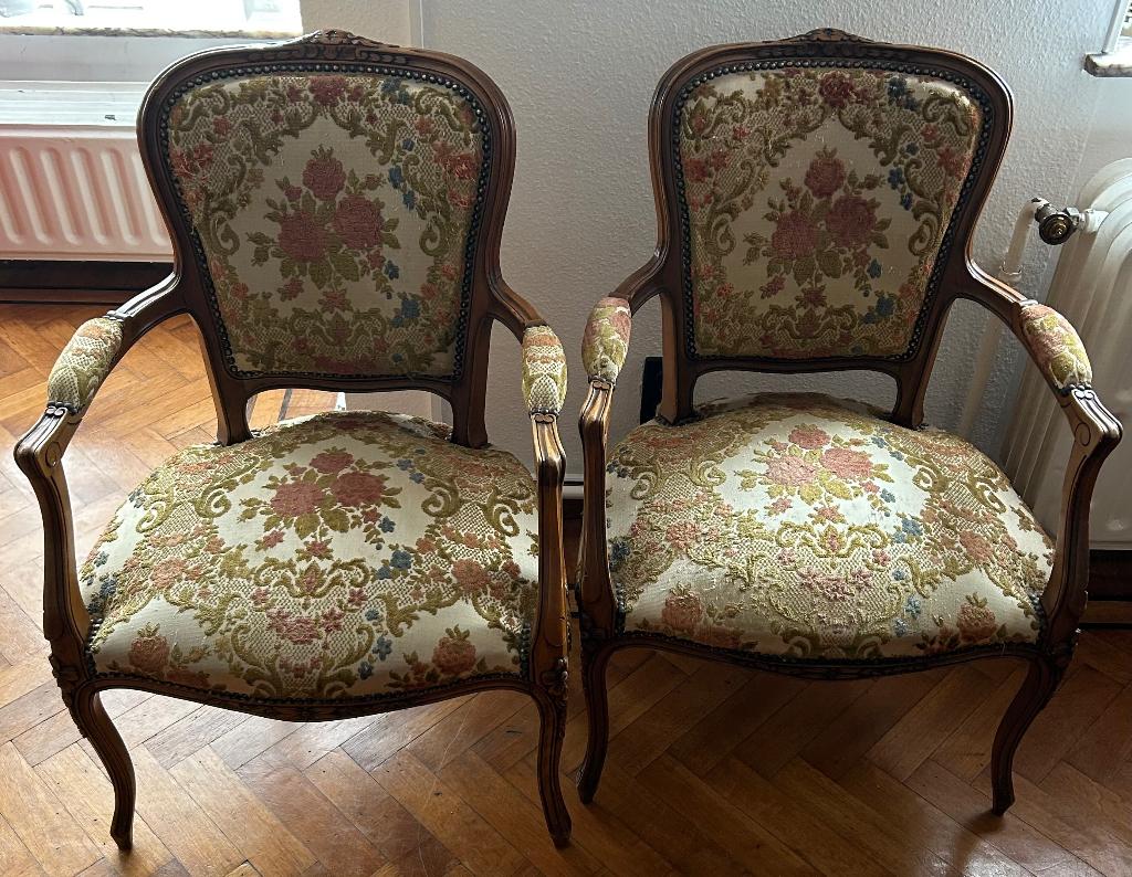 2 chaises salle à manger vintage, Enlèvement