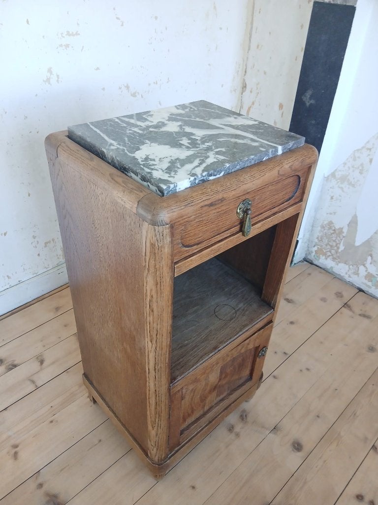 2 tables de chevet en marbre, Enlèvement, Utilisé, Bois