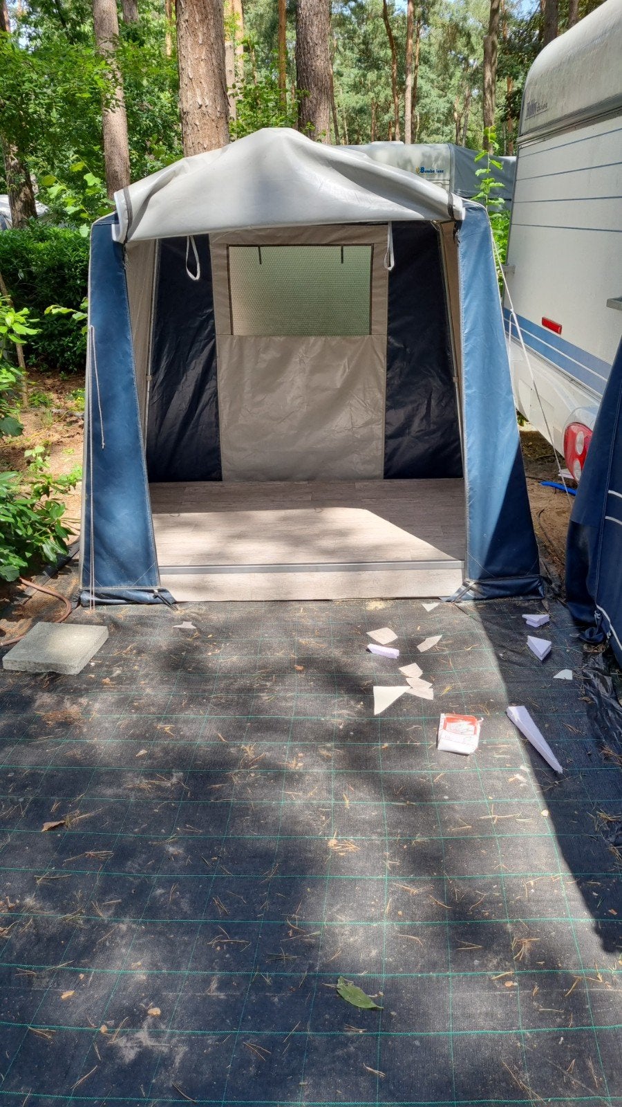Schuurtent / opbergtent / kooktent, Caravans en Kamperen, Ophalen, Gebruikt