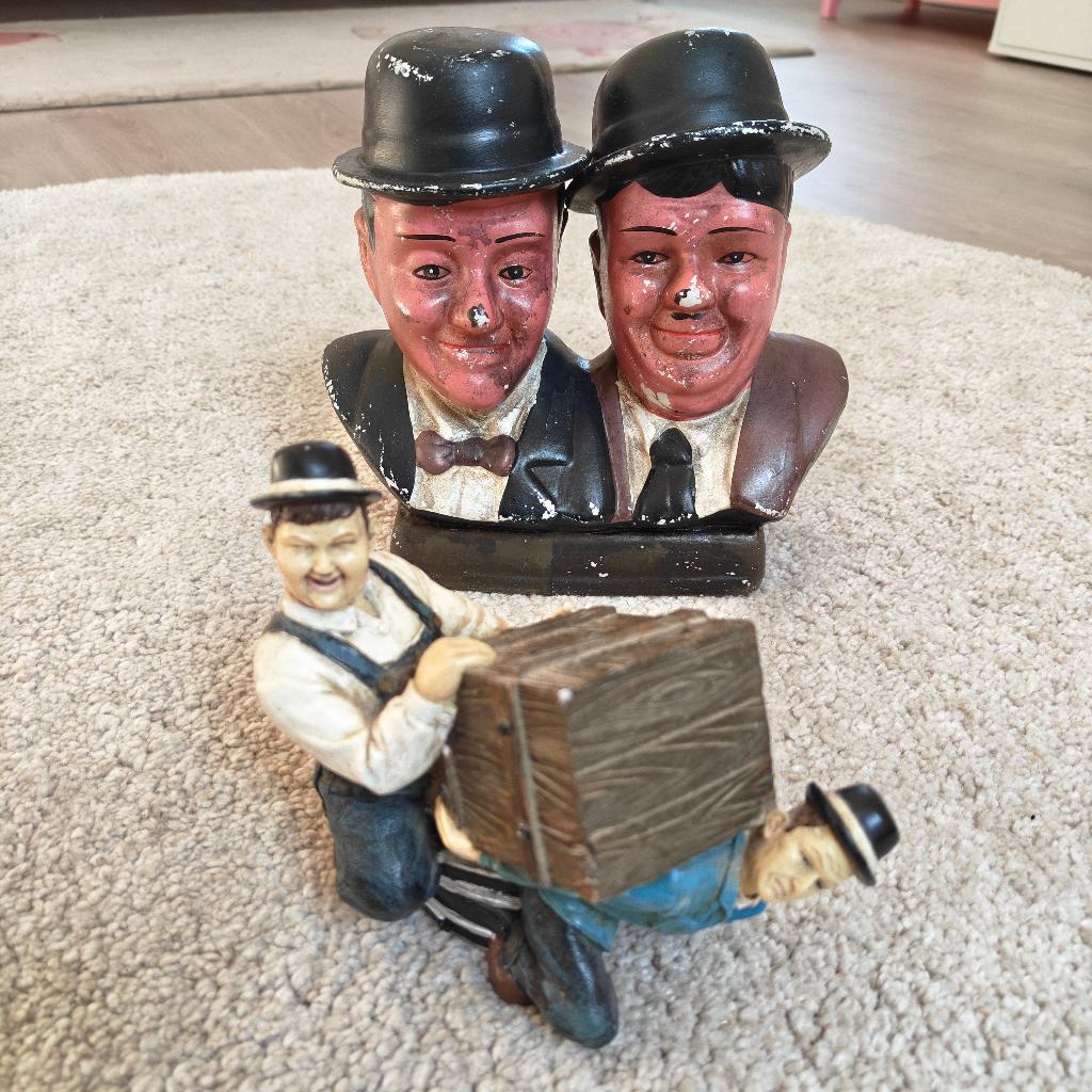 2 beelden Laurel & Hardy, Ophalen, Gebruikt