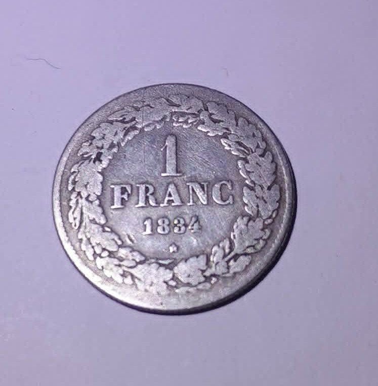 1 francs belge Roi Léopold 1er 1834, Timbres & Monnaies, Envoi, Série