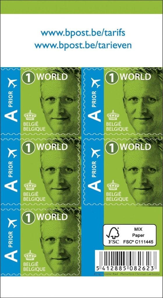 Lot de 10x5 timbres International Prior Bpost, Timbres & Monnaies, Timbres | Europe | Belgique, Neuf, 1 Autocollant, Enlèvement ou Envoi