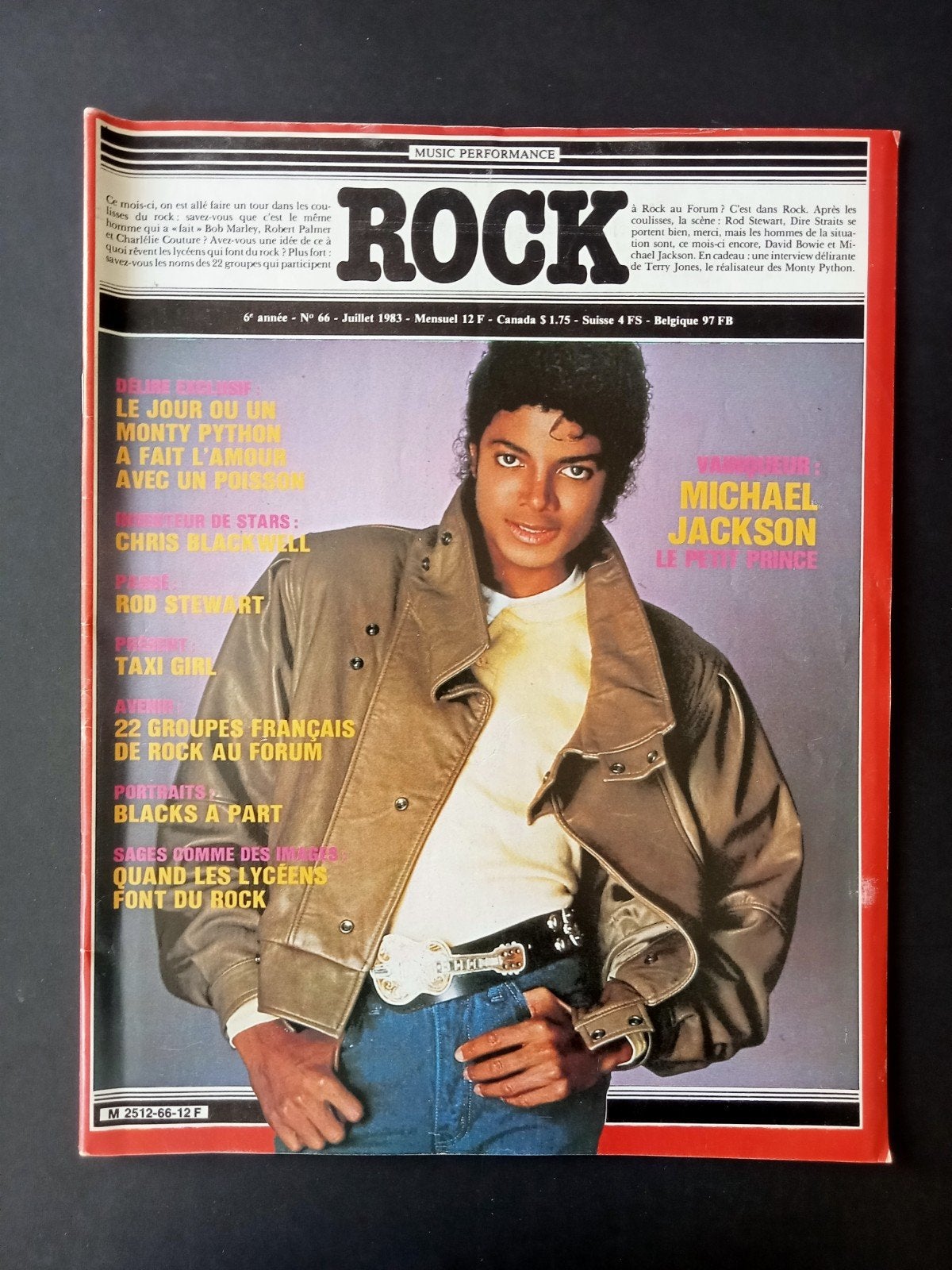 Michael Jackson, Magazine French Rock 1993, Enlèvement ou Envoi, Rock