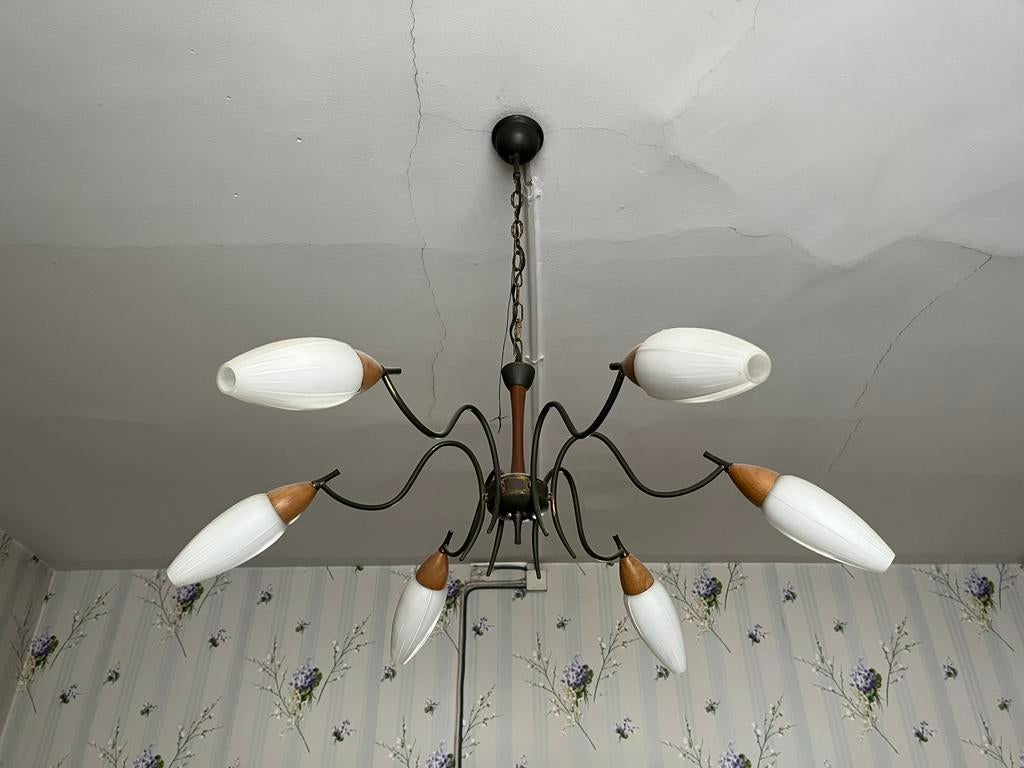 VINTAGE lamp, Huis en Inrichting, Ophalen, Gebruikt, Glas, Vintage