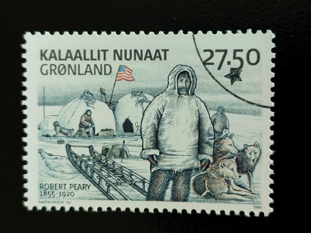 Groenland 2005 - Robert Peary,igloo, drapeau,chiens,traîneau, Envoi, Danemark, Affranchi