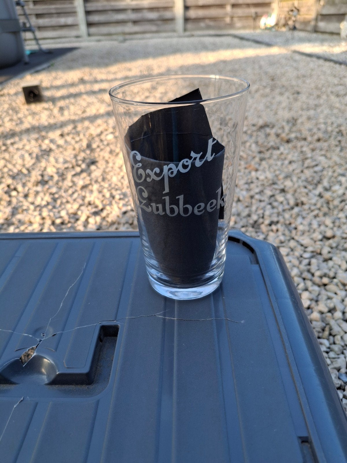 Oud gezuurd bierglas export lubbeek, Verzamelen, Biermerken, Ophalen of Verzenden