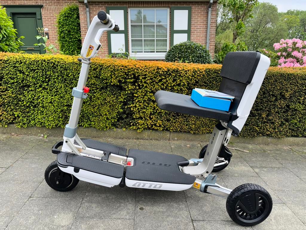 Scooter de voyage pliable MovingLif Atto Scootmobiel pliable, Enlèvement ou Envoi, Pliant, Comme neuf, Fauteuil roulant électrique