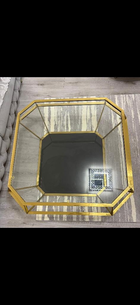 Table diamant, 100 à 150 cm, Diamant, Verre, Comme neuf
