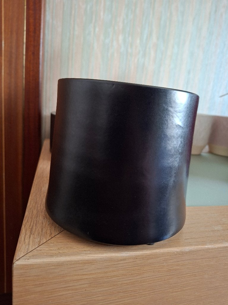 Bloempotten.keramiek zwart mat, Ophalen, Binnen, Aardewerk, Minder dan 40 cm