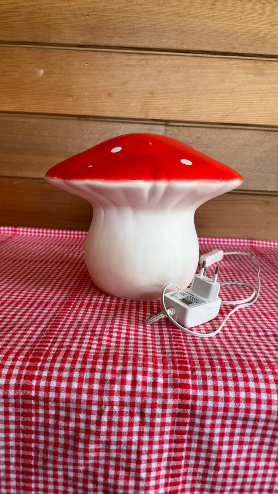 Lamp paddestoel, Kinderen en Baby's, Rood, Ophalen, Zo goed als nieuw, Lamp