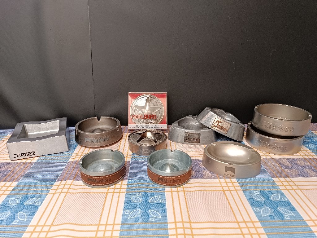 Asbak Marlboro, Asbakken, Cendrier, Ashtray, Retro, Vintage, Verzamelen, Rookartikelen, Aanstekers en Luciferdoosjes, Gebruikt