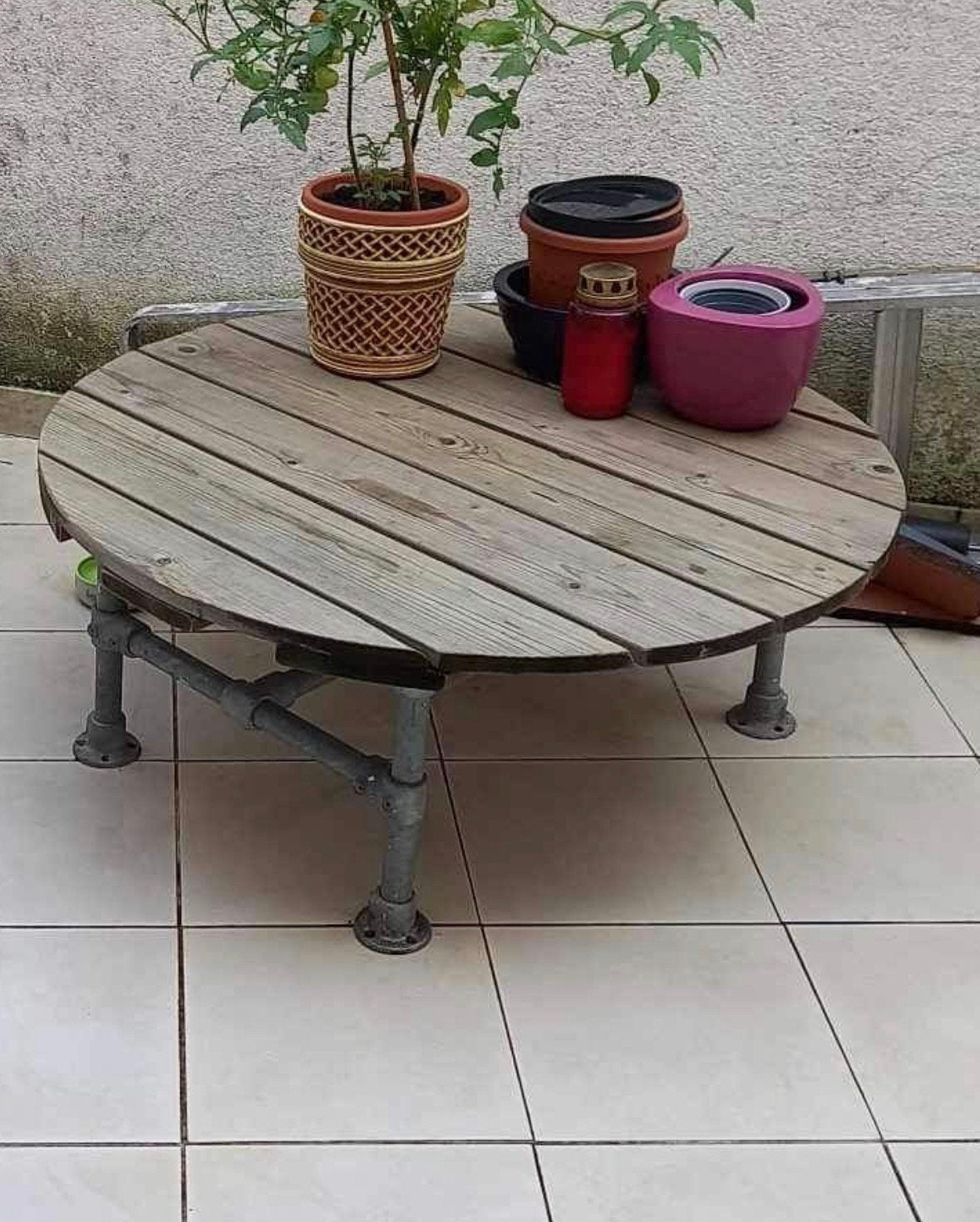 Handgemaakte designtafel, Ophalen, Zo goed als nieuw