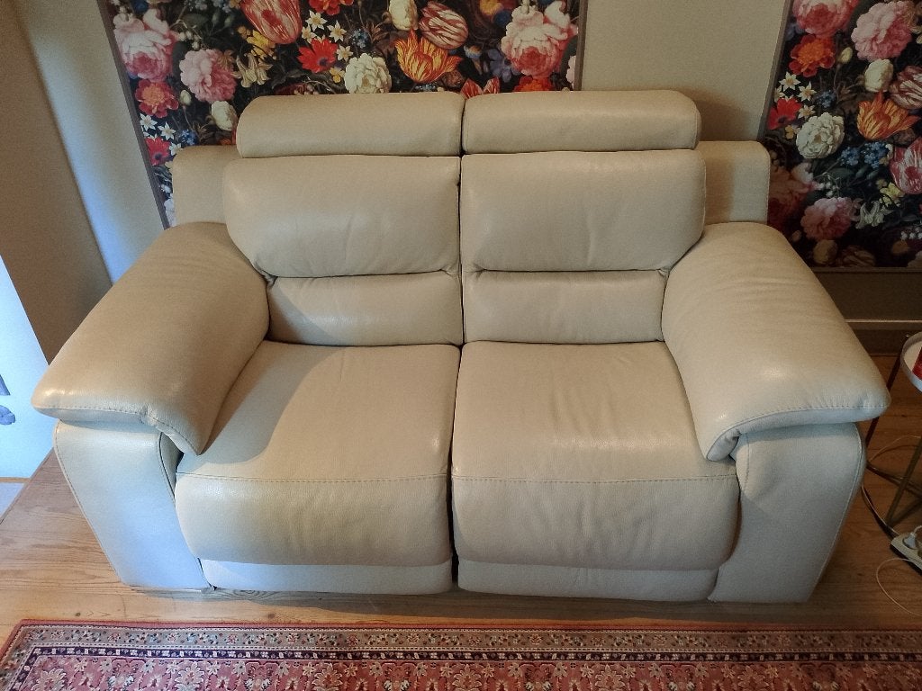 leren zetel, Huis en Inrichting, Ophalen, 150 tot 200 cm, Modern landelijk, Tweepersoons