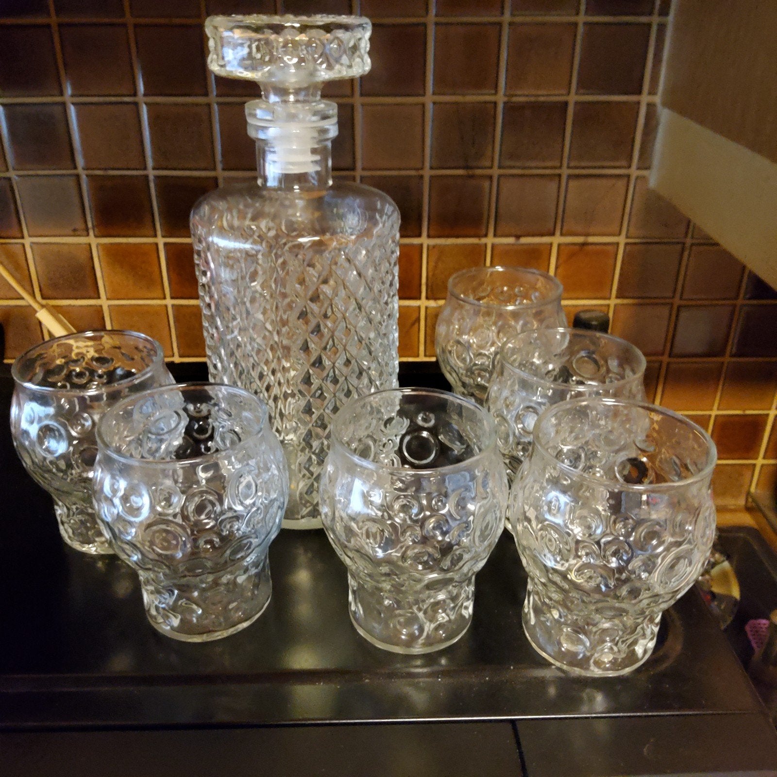 karaf met 6 glazen, Antiek en Kunst, Ophalen