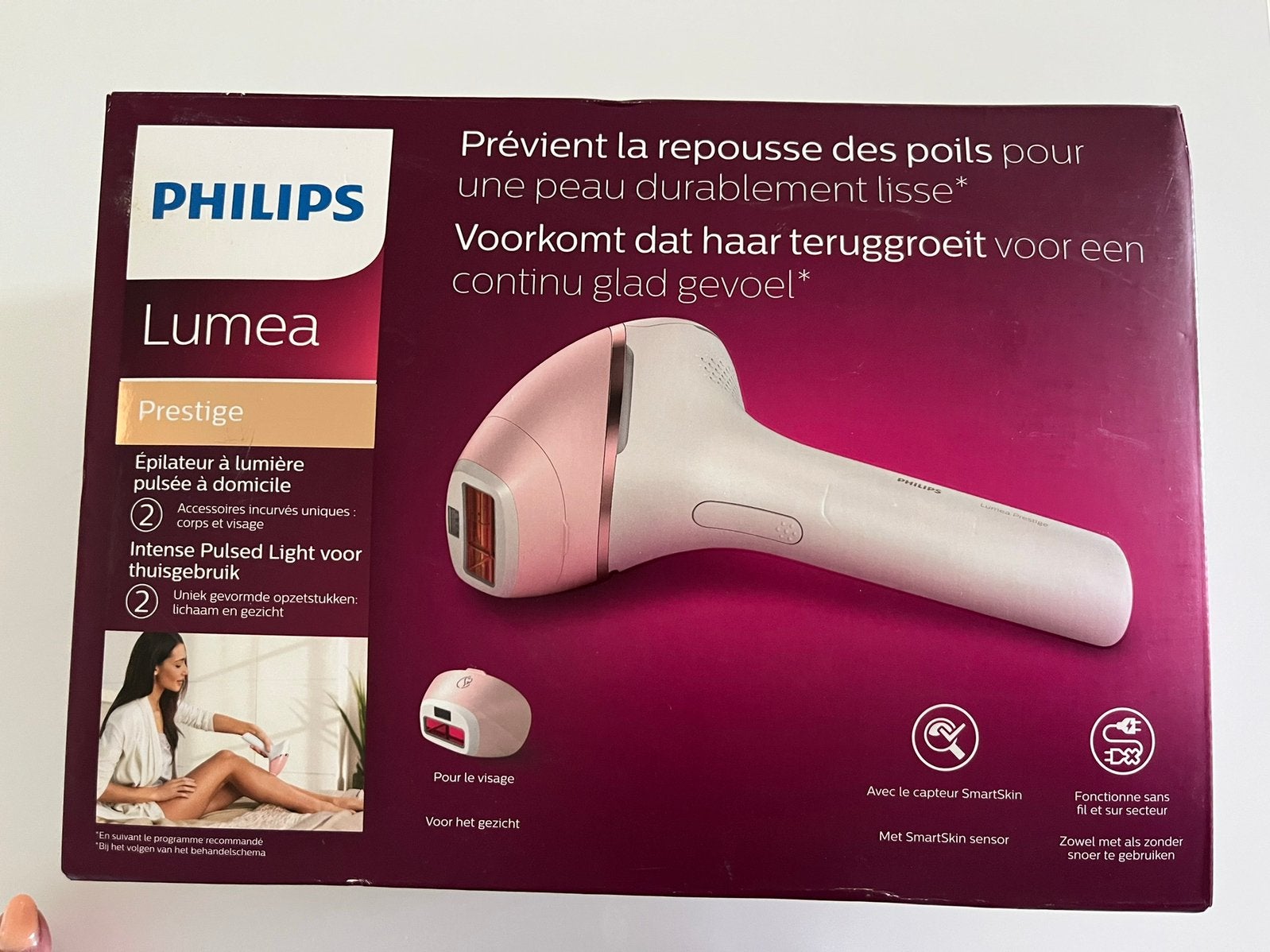 Épilation à l'huile Philips Lumea Prestige, Enlèvement ou Envoi, Comme neuf