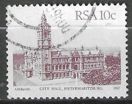 Afrique du Sud 1982 - Yvert 515 - Bâtiments - 10 c. (ST), Timbres & Monnaies, Timbres | Afrique, Envoi, Afrique du Sud, Affranchi