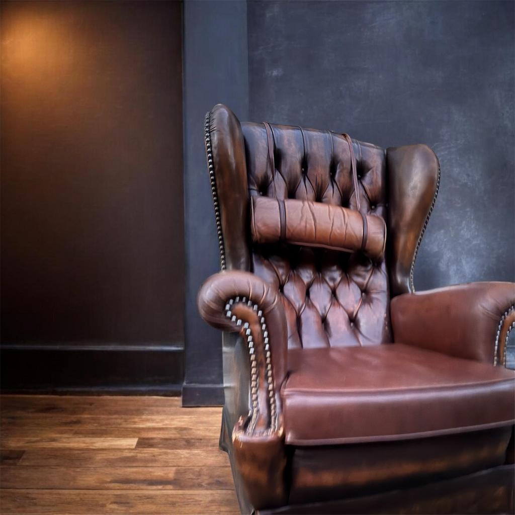 Eenzit zetel chesterfield, Huis en Inrichting, Verzenden, Gebruikt