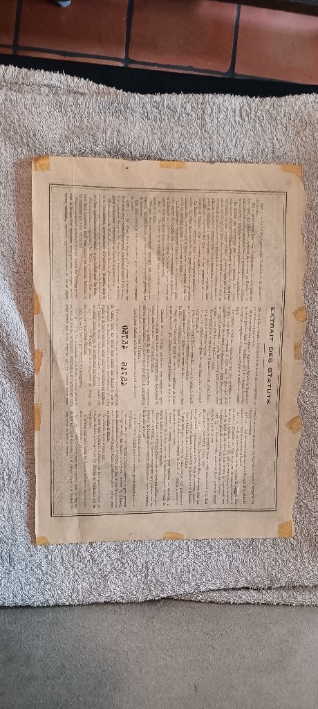 Obligation, Enlèvement ou Envoi, Avant 1920, Certificat d'action