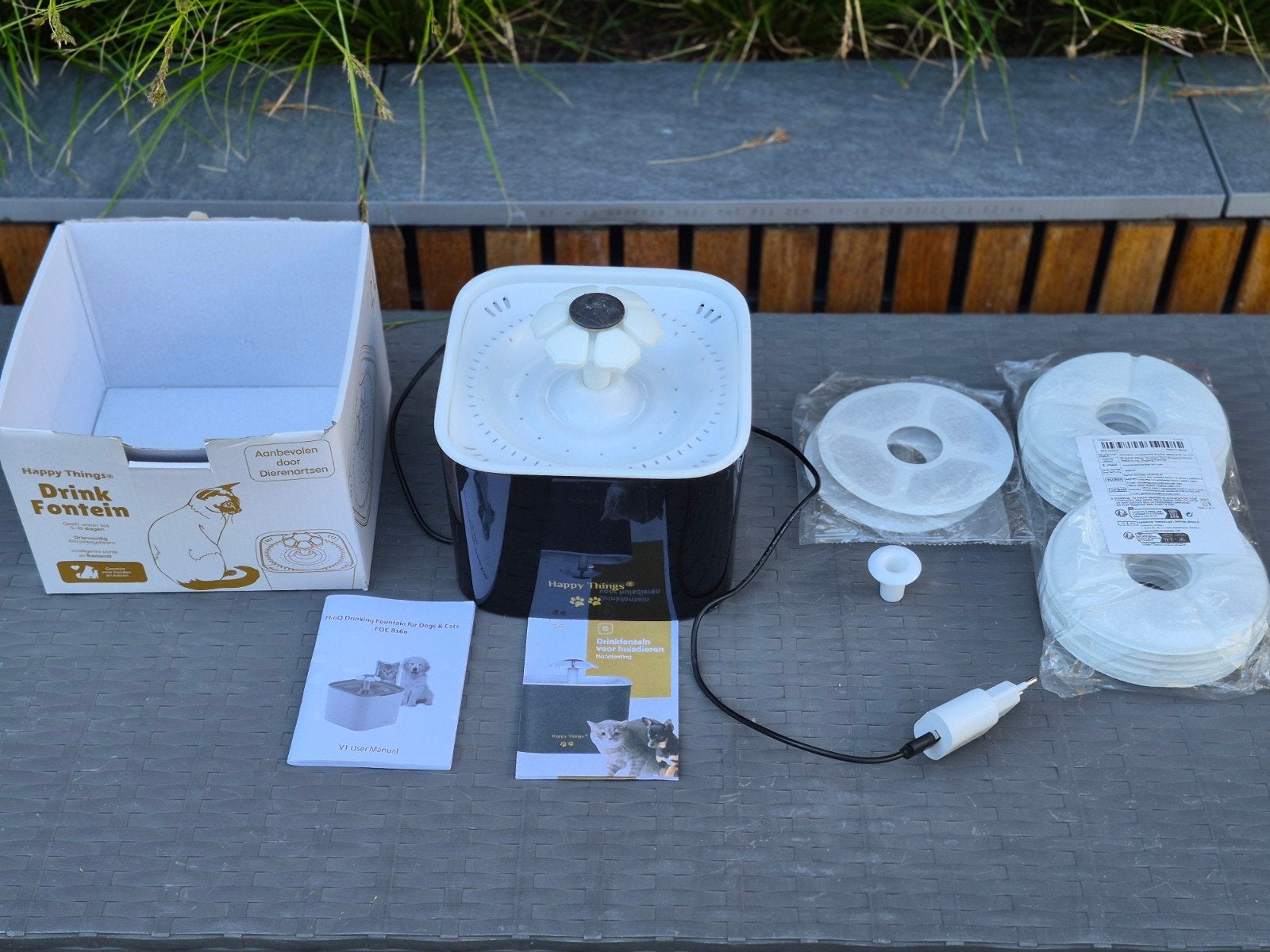 Drinkfontein van Happy Things, Animaux & Accessoires, Nourriture & Abreuvoirs pour chats, Enlèvement ou Envoi, Automatiquement