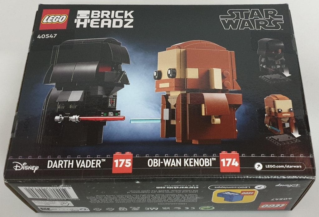 LEGO 40547 Obi‑Wan Kenobi & Dark Vador – NEUF & SCELLÉ, Neuf, Enlèvement ou Envoi, BrickHeadz, Ensemble complet