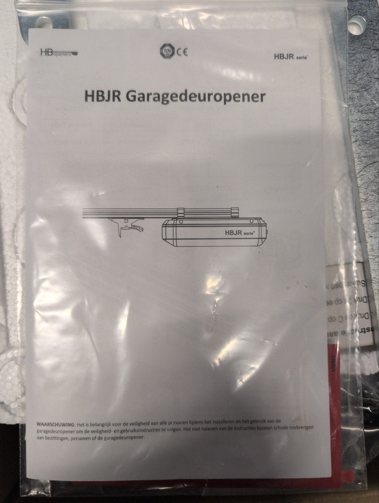 HBJR-1200 poortopener met rail voor poort 3x3