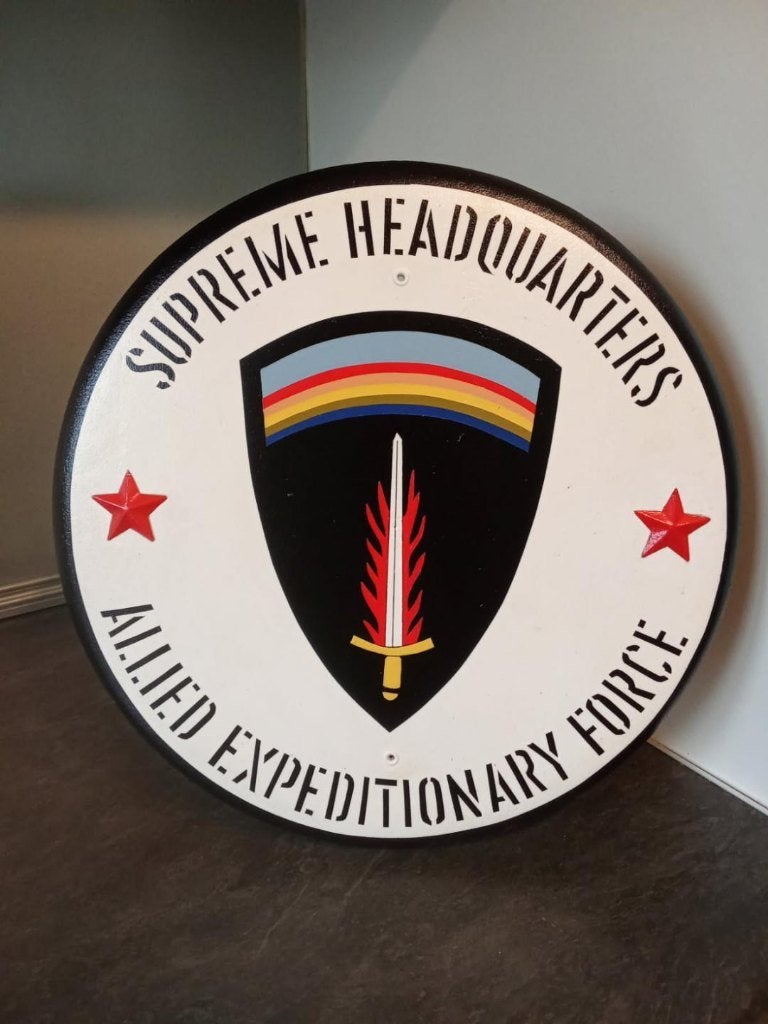 Panneau US WW2 : S.H.A.E.F., Collections, Enlèvement ou Envoi