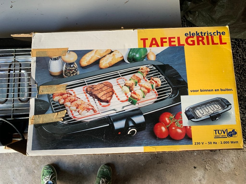De elektrische barbecue, Ophalen, Gebruikt, Tafelgrill