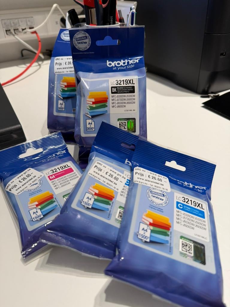 Brother cartridges LC3219XL (5 stuks), Enlèvement, Neuf, Cartridge, Brother
