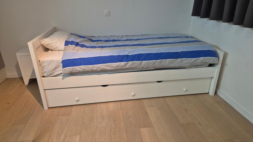 Bed, bureau, nachtkastje, Maison & Meubles, 90 cm, Une personne, Enlèvement, Utilisé