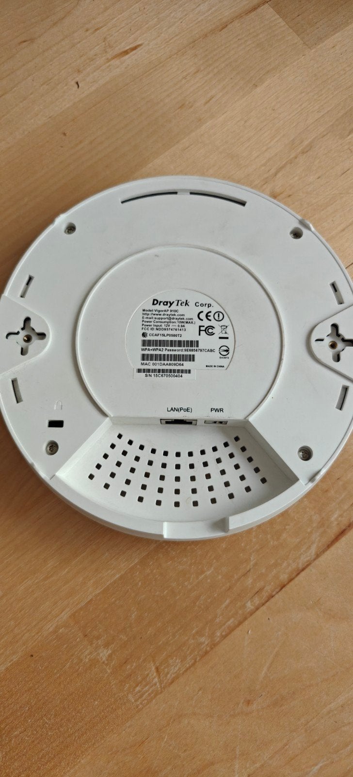 DrayTek Vigor AP 910C Wireless Access Point, Computers en Software, Ophalen of Verzenden, Zo goed als nieuw