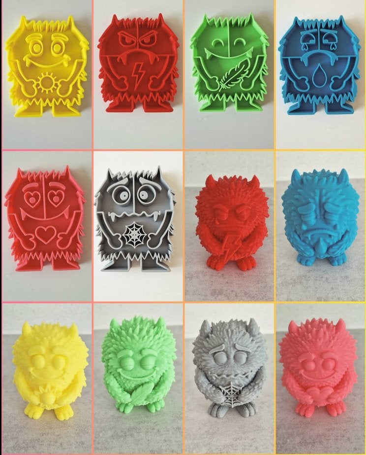 Kleurenmonsters 6 vulvormen + 6 figuren sensory, kleuterklas, Ophalen of Verzenden, Zo goed als nieuw