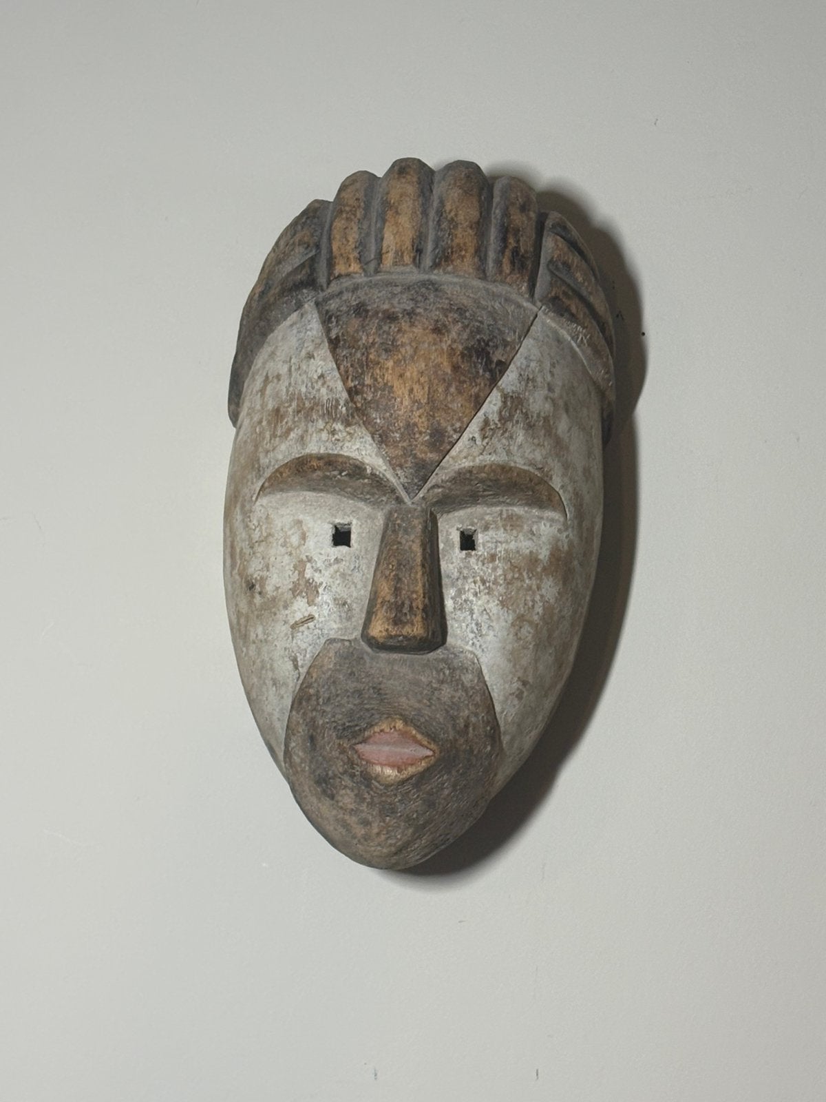 Authentiek handgesneden Afrikaans houten masker, Antiek en Kunst, Ophalen, Masker