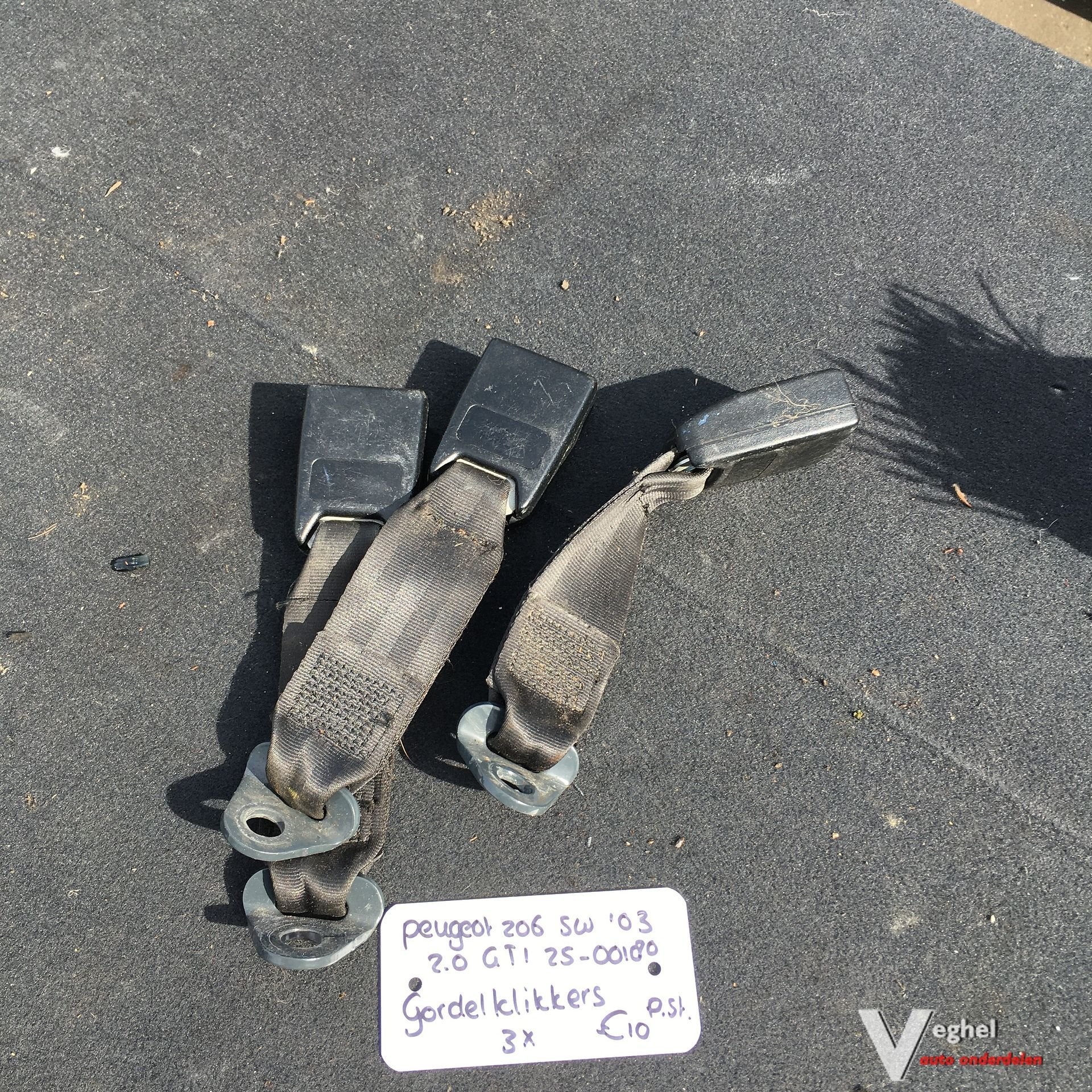 Peugeot 206 gti 2.0 16v Sw 2003 2500180   Gordel sluiting ac, Auto-onderdelen, Gebruikt, -, -, Ophalen of Verzenden