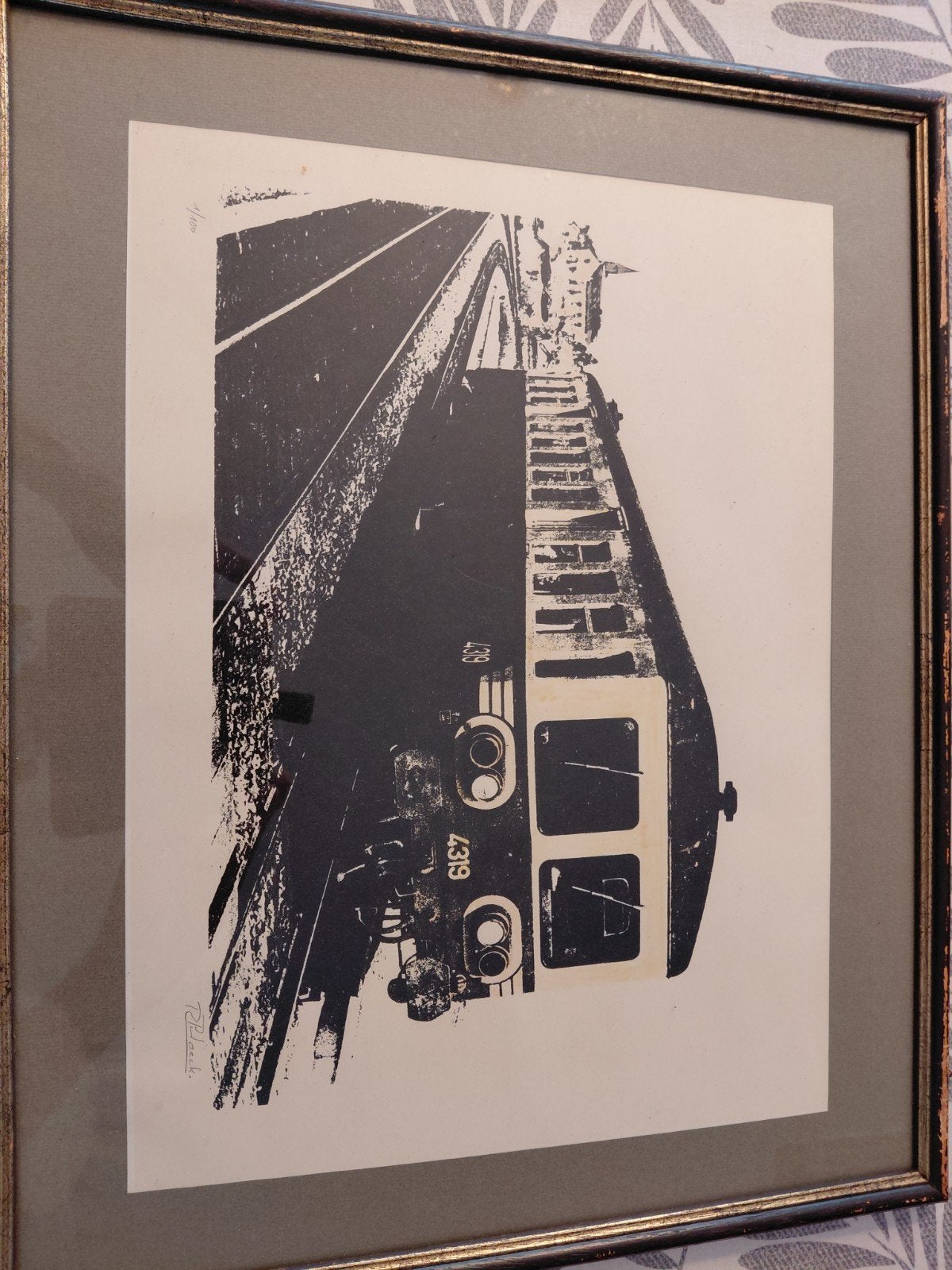 litho trein roland Haeck Brugge, Antiquités & Art, Art | Dessins & Photographie, Enlèvement