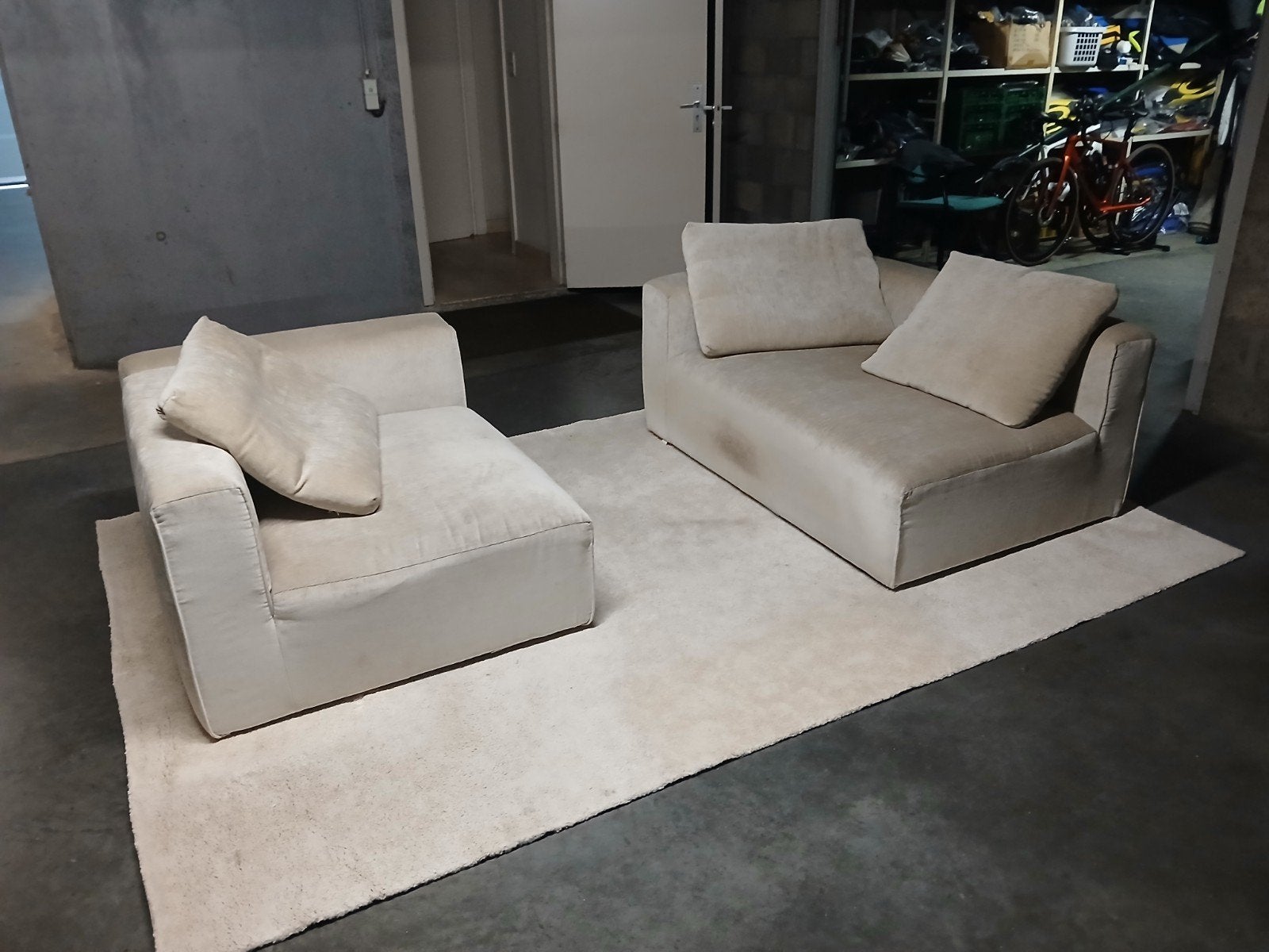 Stoense tapijt 200/300 laagpolig te koop aan 49,50€, 5 à 10 m², Enlèvement, Utilisé, Crème