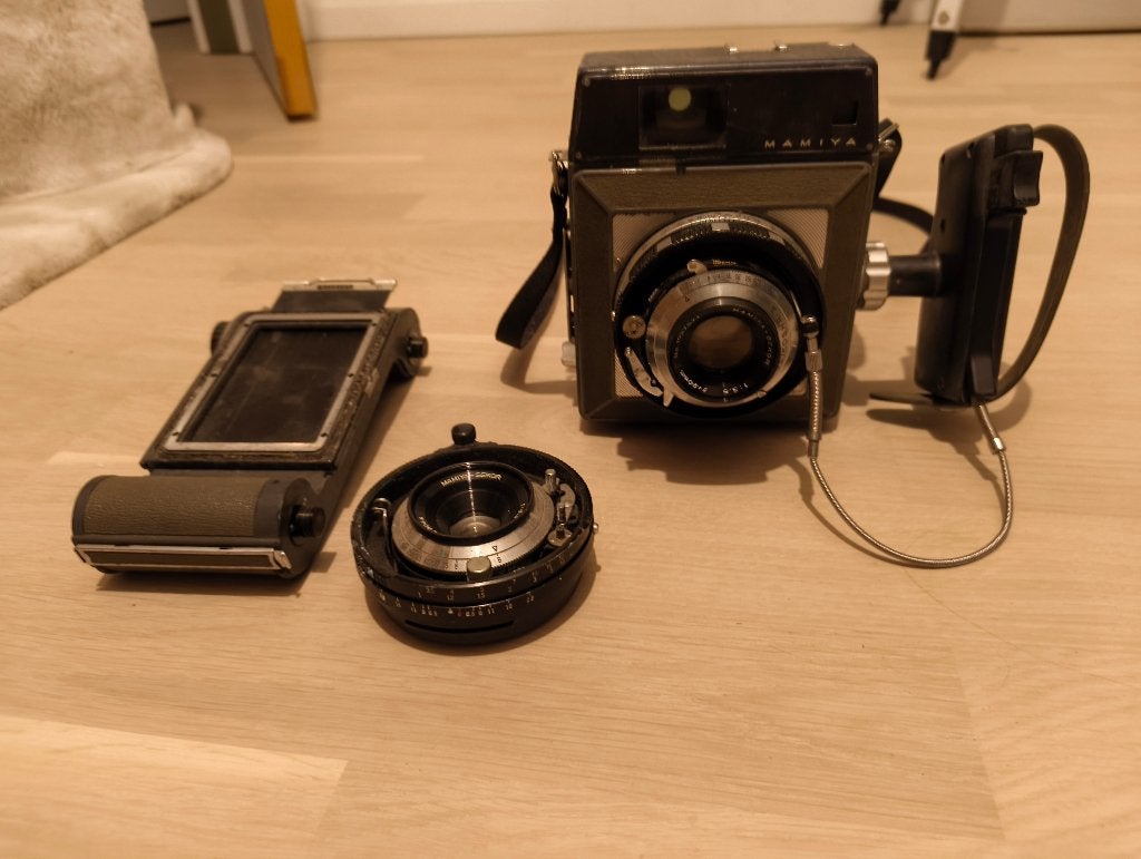 Presse Mamiya et accessoires, TV, Hi-fi & Vidéo, Appareils photo analogiques, Enlèvement ou Envoi, Utilisé, Autres Marques