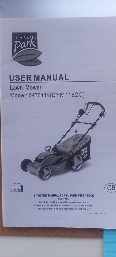 Central Park-maaier, model DYM 1182 C, Ophalen
