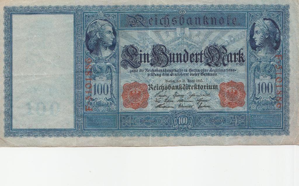 1000 mark Duitsland 1910, Enlèvement, Allemagne