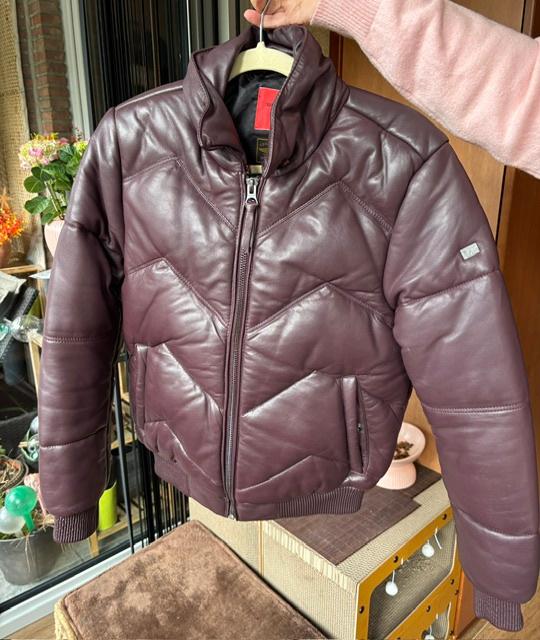 Superdry leren jas voor dames, Superdry, Paars, Zo goed als nieuw, Jasje