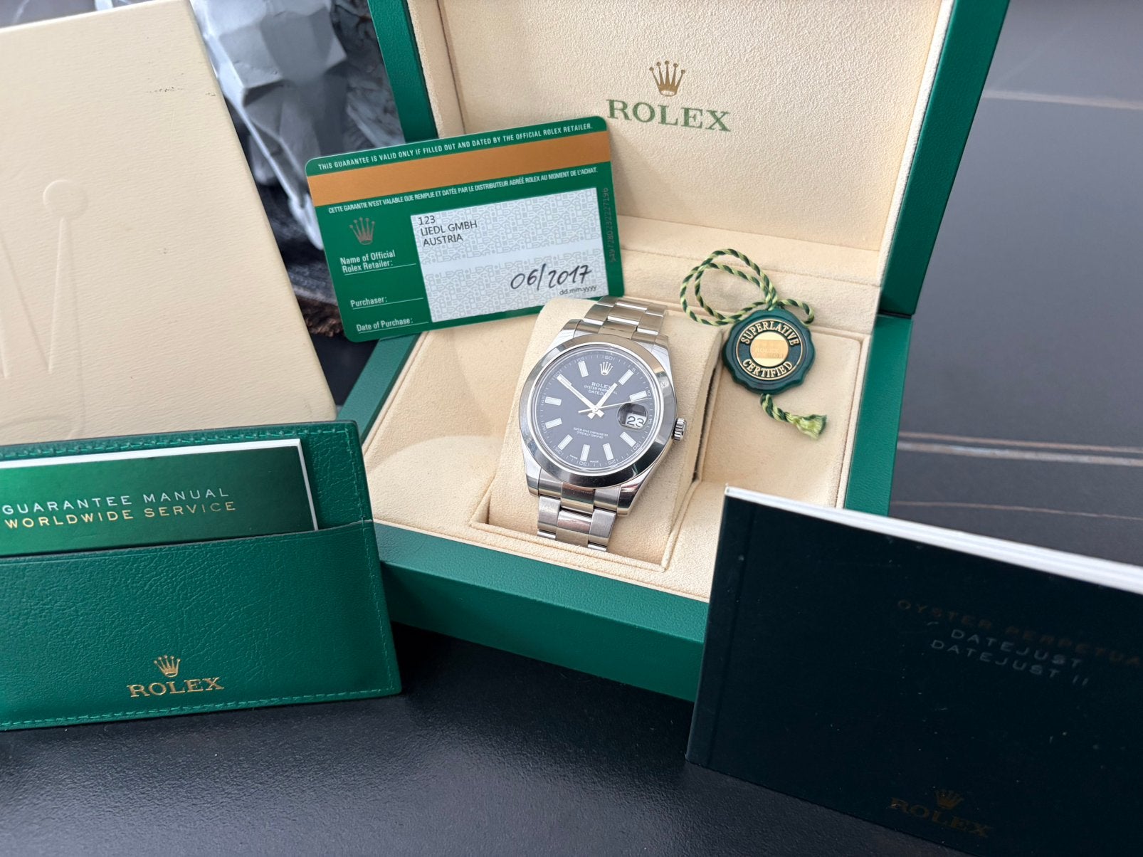 Rolex Datejust 41 | 06/2017 | 116300 | Ongepolierd m, Handtassen en Accessoires, Polshorloge, Ophalen of Verzenden, Zo goed als nieuw