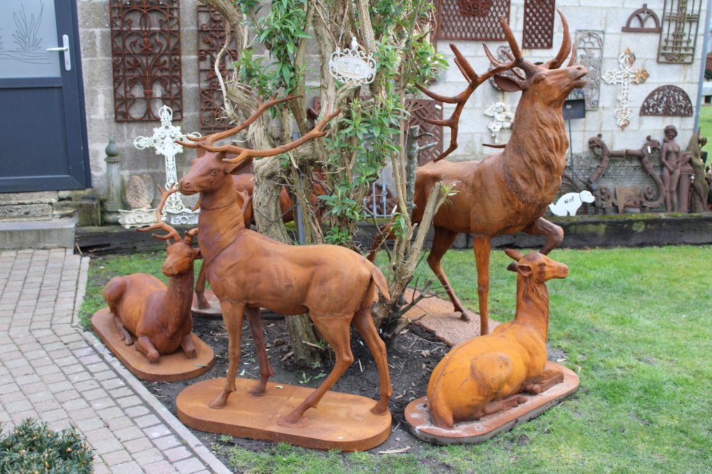 Rusty Pat gietijzeren staand hert maat XXL!, Tuin en Terras, Ophalen, Nieuw, Metaal, Dierenbeeld