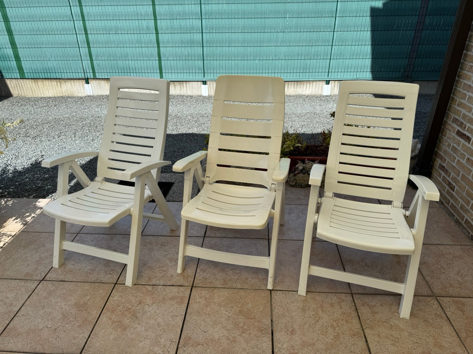 Tuinstoelen., Tuin en Terras, Tuinstoelen, Ophalen, Gebruikt, Plastic, Verstelbaar