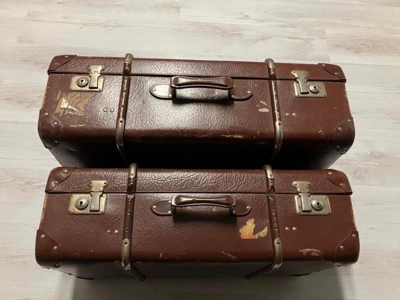 vintage reiskoffers, Ophalen, Vintage, Gebruikt, Bruin