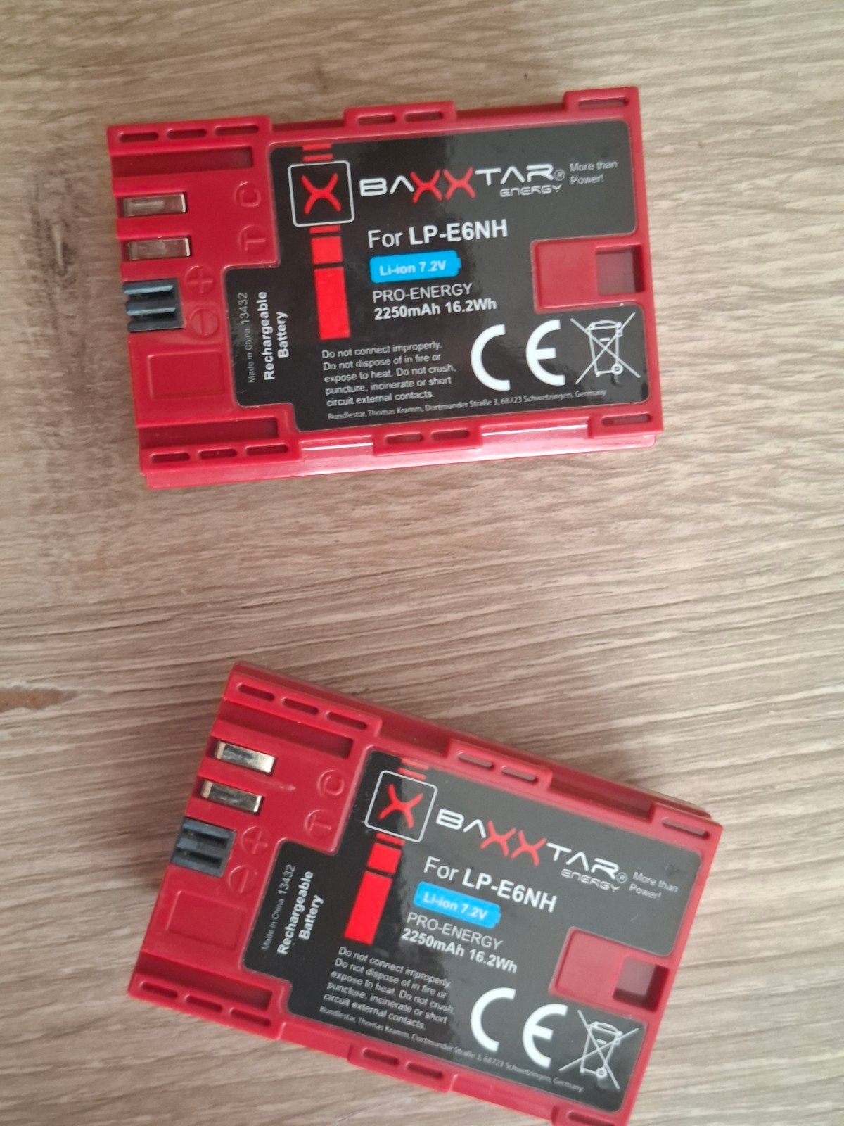 2x Baxxtar Pro LP-E6NH + dual USB plader Canon R5 R6 R7, Ophalen of Verzenden, Zo goed als nieuw