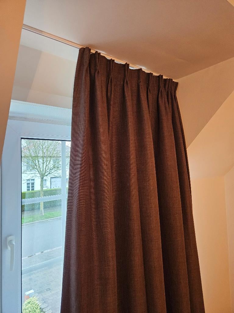 Gordijnen, Huis en Inrichting, Ophalen, Bruin, 100 tot 150 cm, 150 tot 200 cm