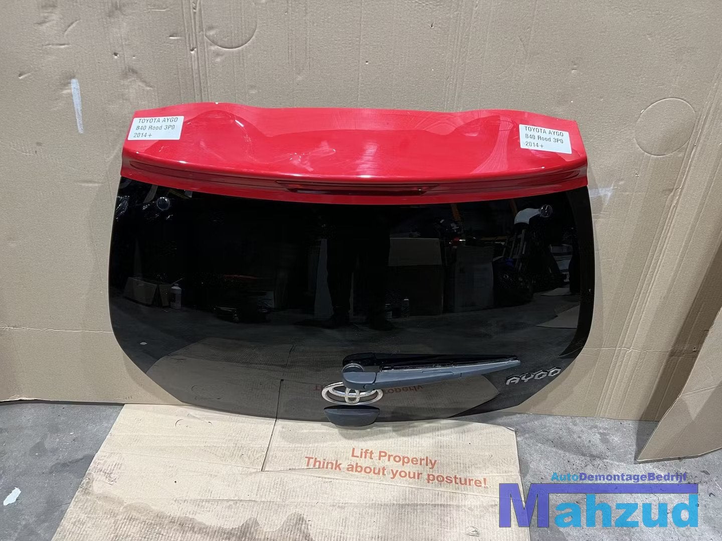 TOYOTA AYGO B40 Rood 3P0 achterklep 2014+, Info@toyota.co.jp, Arrière, Toyota Motor Corporation, Toyota-Cho 1
471-8571  Toyota City